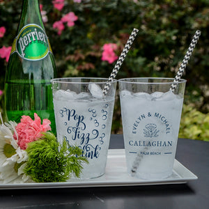 Customized Monogram Hard Plastic Cups