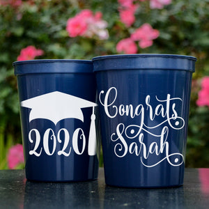Personalized Graduation Stadium Cups