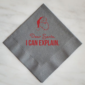 Personalized Christmas Party Napkins - Set of 100