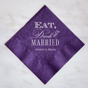 Eat Drink & Be Married Wedding Napkins-100
