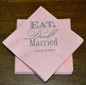 Eat Drink & Be Married Wedding Napkins-100