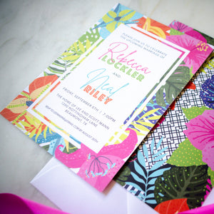 Full Color Tropical Wedding Invitations