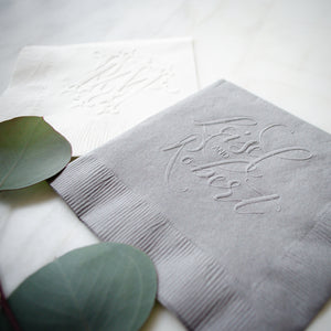 Custom Embossed Cocktail Size Party Napkins