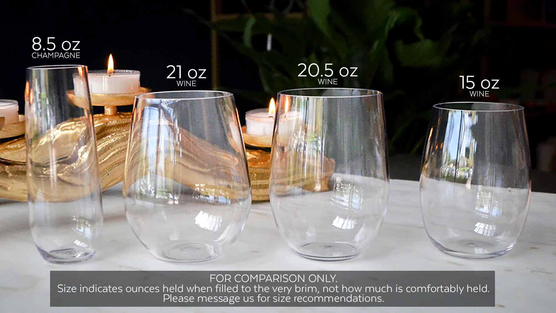 Perfect Stemless Wine Glass with Monogram - 21oz