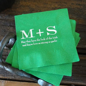 Personalized Initial Party Napkins - 100