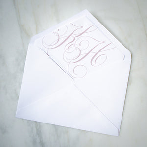 Oversize Initials Letterpress & Foil Wedding Invitations