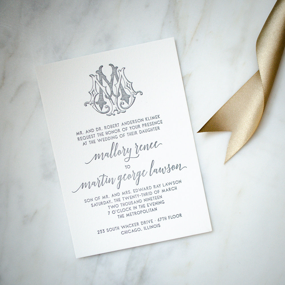 Monogram Wedding Invitations