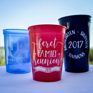 Personalized Family Reunion Stadium Cups
