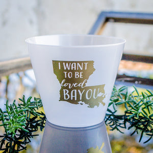 Custom Country Bayou Wedding Hard Plastic Cup