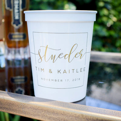 Personalized Wedding Stadium Cups, deals 16oz Cup, I'll Drink to That, Customized Wedding Cups, Monogrammed Cups, Wedding Favors, Reusable, DTT304