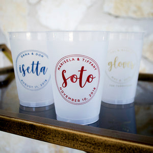 Personalized Bordered Shatterproof Cups
