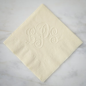 Embossed Monogram Guest Towels