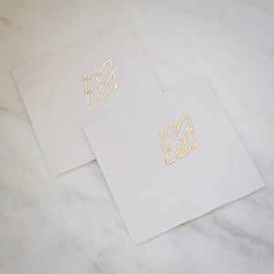 Custom Diamond Monogram Napkins
