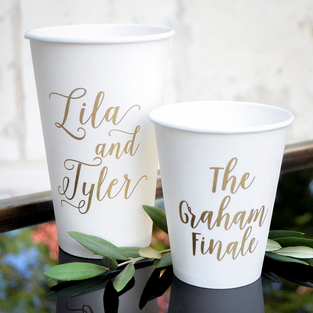 Custom Paper Cups, Wedding Coffee Cups, Personalized Coffee Cups, Printed  Paper Cups, Monogrammed Coffee Cups, Coffee Bar, Hot Drink Cups 