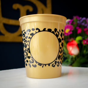 Leopard Print Party Cups Write Your Name